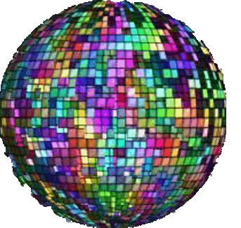 Bunte glitzernde Diskokugel