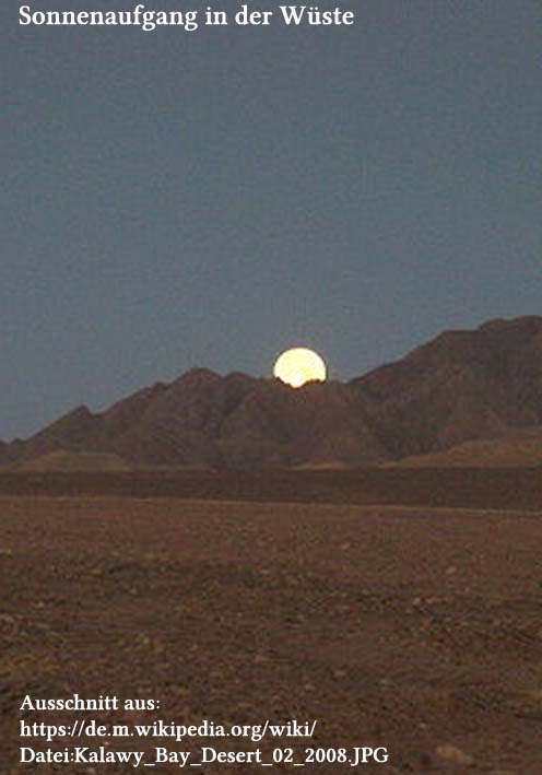 Sonnenaufgang in der Wste